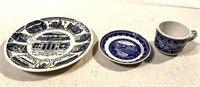 (3) B&O cup & saucer & WV Heritage Fest. plate