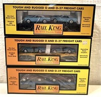 Lot of 3 Rail King Train Cars in boxes