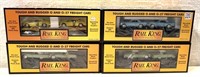 Lot of 4 Rail King Train Cars in boxes