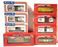 Lot of 8 American Flyer Train Cars in boxes