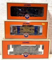 Lot of 3 Lionel Train Cars in boxes