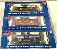 (3) Atlas Big O Rolling Stock Train Cars in boxes