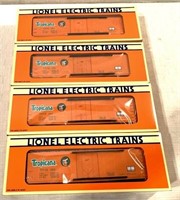 Lot of 4 Lionel Tropicana Train Cars in boxes