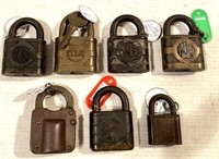 Lot of 7 Locks B&O, Y&T, WM