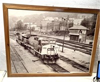 Grafton Rail Yard B/W Photo Framed