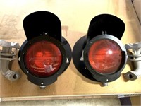 Pair of Railroad Crossing Lights NOS