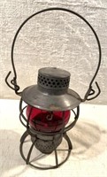 Dressel N.Y.C.S. Lantern with Red Globe