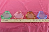 Vintage Coloured Glass Ashtrays