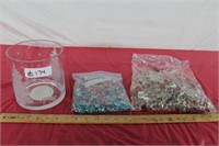 Glass Beads & Xmas Jar