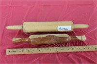 2  Wood Rolling Pins