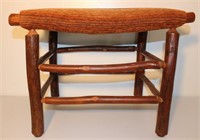 Old Hickory brand rustic  foot stool