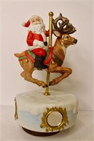 Lefton Santa on Reindeer Music Box