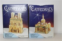 Pair of Cathedrals of the World Lighted Houses