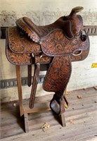 Leather Western Saddle With Stand