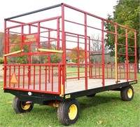 Dutch Bros. 18' steel side bale wagon,
