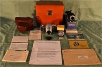 Exackta VX 35mm SLR camera with accessories, Kodak