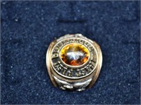 10kt gold VFW past post commander ring, 25g tw