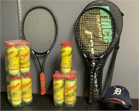 Sports Lot Rackets, Unopened Tennis Balls &