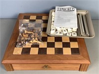 Wood Chess Set and Upwords Game