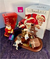 Clothtique Santas, including a Fireman