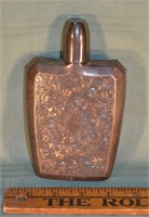 Bright engraved 950 silver flask, 149g