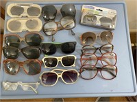 Lot of sunglasses and clip on sunglasses