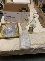 Clear glass assorted lot misc.