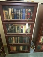 Barrister bookcase w/ books