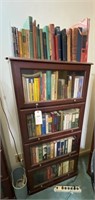 Barrister bookcase w/ books