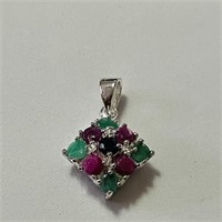 .50ctw Ruby and Emerald Pendant