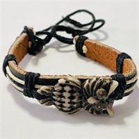 Owl Bracelet with Leather Band