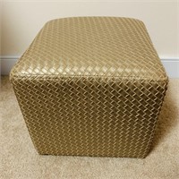 Gold Ottoman - Measures 10" Tall