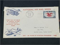 1938 First Day of Issue 6 Cent Airmail Stamp