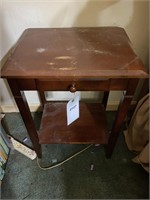 small wood lamp table