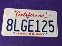 California License Plate 125