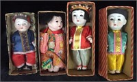 (4) Japanese Bisque & Porcelain Dolls -
