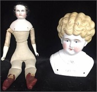 12” China Head Doll & China Doll Head -