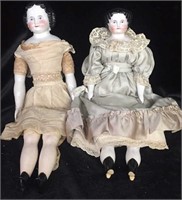 (2) Antique China Dolls -