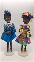 (2) Bradley African American Big Eye Dolls -