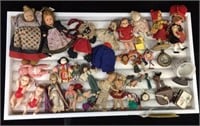 Collection of Asst Doll House Dolls Miniatures -