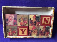 Vintage Child's Christmas Play Blocks see photo