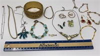 Necklaces, earrings, bracelets