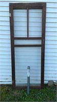 Left hand wood screen door 32inch, w insect