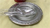 Oneida Carlton silver plate- saucer and spoon