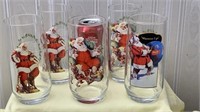 Santa Coca Cola glasses