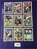 Football cards 9 mixed Topps see photo