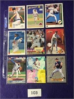 Baseball cards 9 Maddux & Martinez see photo