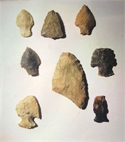 Indian artifats arrowhead (arrow head) variety