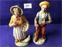 Vintage Colonial settlers porcelain see photo