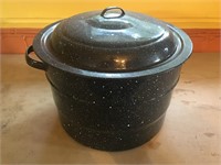 Enamelware Canning Stock Pot w/ Basket & Strainer